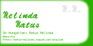 melinda matus business card